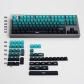 Cyan Adore Full PBT Gradient Cyan Dip-dye Keycaps Set Doubleshot Backlit OEM Profile for Cherry MX Mechanical Keyboard